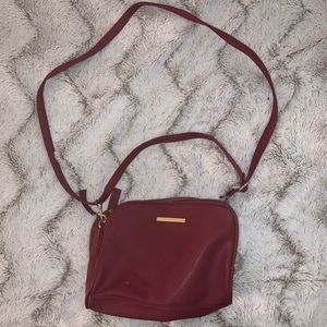 Red/burgundy color Cross body bag